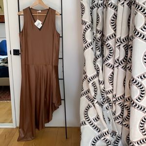 Brunello Cucinelli “Ginger” copper dress with trim